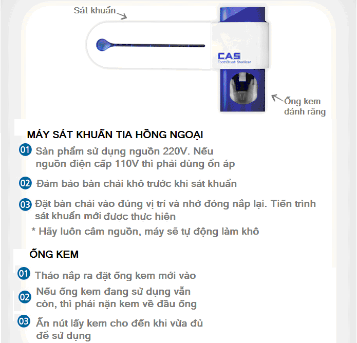 Dụng cụ khử trùng bàn chải CLB-3000