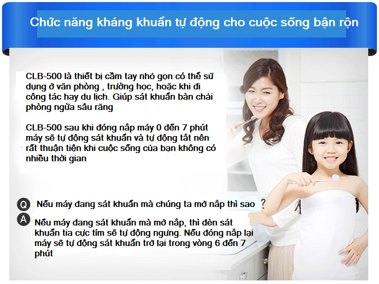 Dụng cụ khử trùng bàn chải gia đình CLB-500