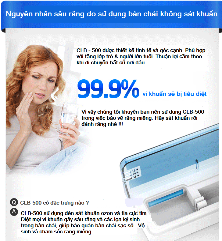 Dụng cụ khử trùng bàn chải gia đình CLB-500